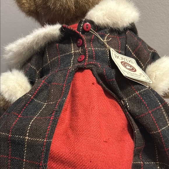 Vintage Boyds Bears Brown and Red Stuffed Animal with Cozy Outfit - Picture 9 of 12